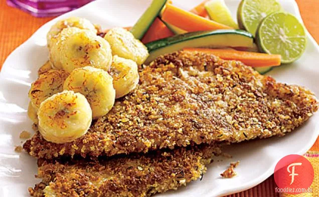 Pargo vermelho Jamaicano com Banana frita