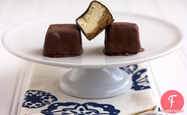 Chocolate Coberto Cheesecake Mordidas