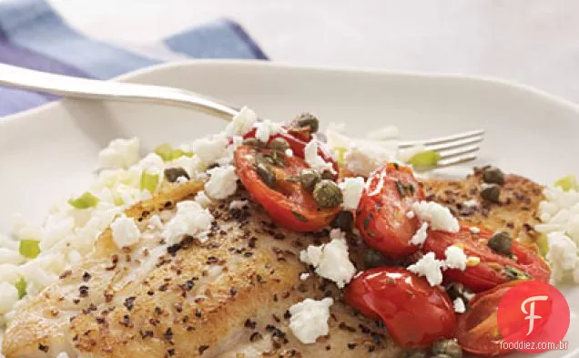 Snapper com Salsa quente de estilo Italiano