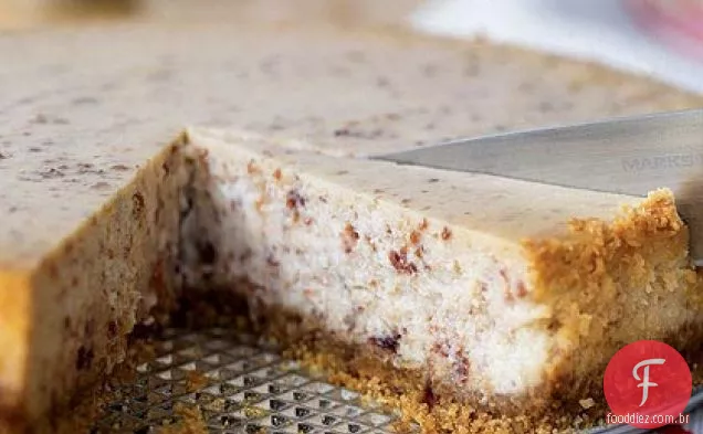 Cheesecake De Chocolate Branco Salpicado De Cranberry