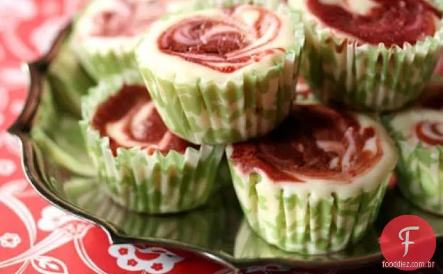 Mini Receita De Cheesecakes De Veludo Vermelho