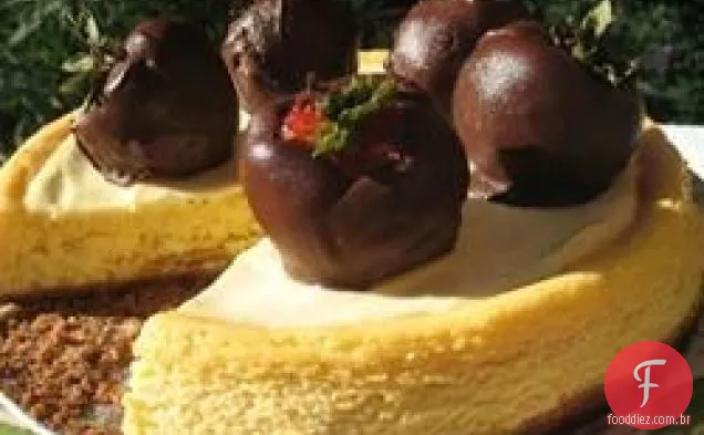Cheesecake de chocolate branco e maracujá