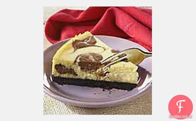 Cheesecake De Chocolate Branco Marmorizado
