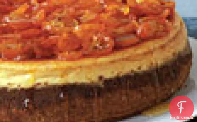 Cheesecake de laranja com Kumquats cristalizados