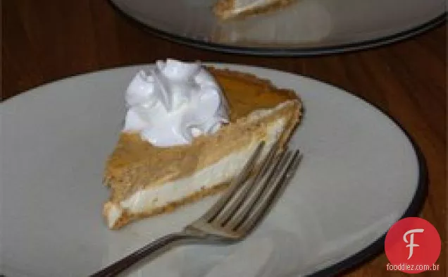Cheesecake Da Camada Da Abóbora