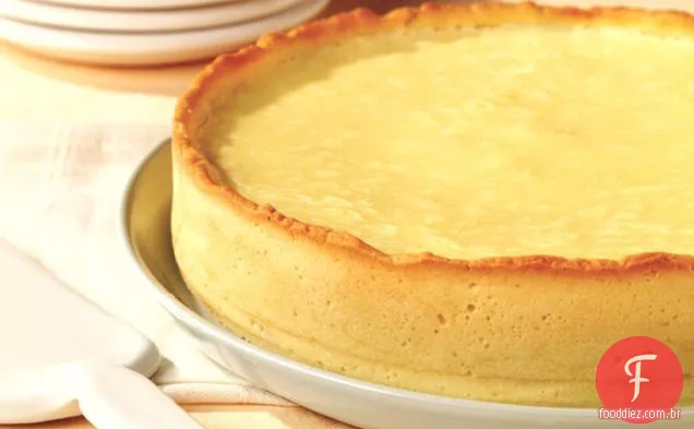 Cheesecake clássico com crosta de pastelaria