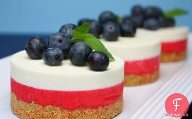 Cheesecake de chocolate branco sem assar