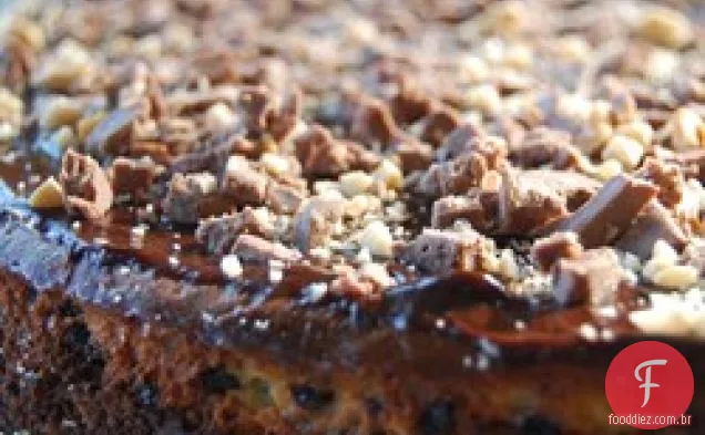 Cheesecake De Chocolate E Avelã Com Lascas Celestiais