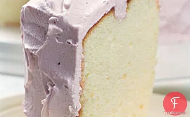 Bolo De Chiffon De Limão Com Creme De Framboesa