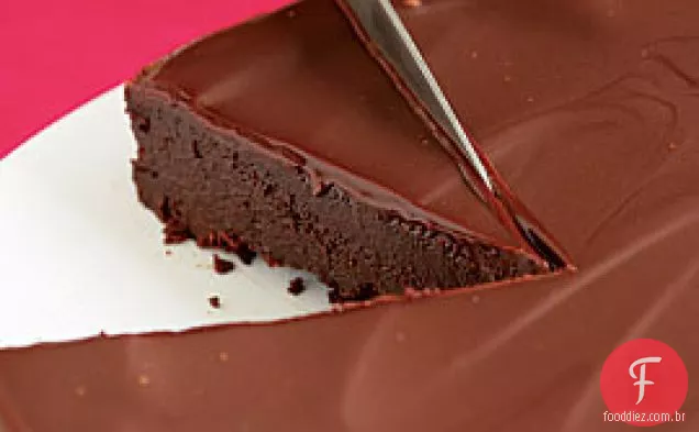 Bolo De Chocolate Sem Farinha Com Cobertura De Chocolate