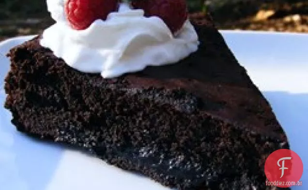 Bolo De Chocolate Sem Farinha Quente Com Molho De Caramelo