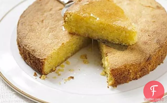 Bolo De Polenta De Limão Com Xarope De Limoncello