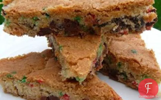 Bar biscoitos da mistura do bolo