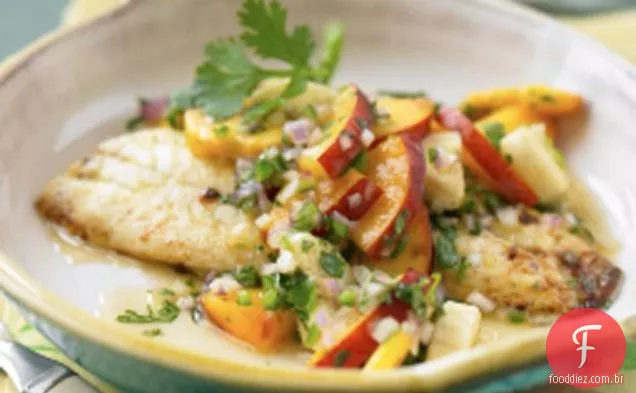 Pargo Vermelho Marinado Com Salsa De Frutas