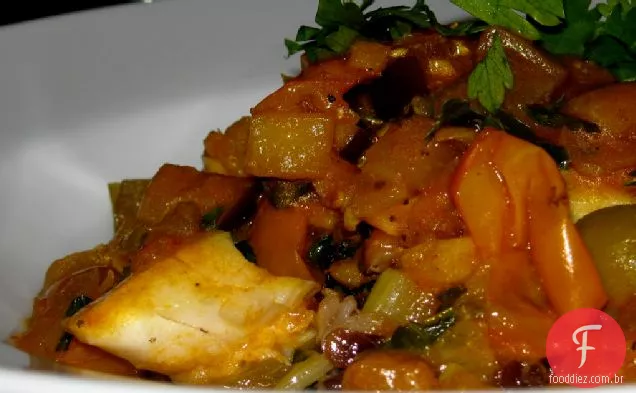 Jantar Simples: Tagine De Pargo Vermelho De Estilo Marroquino (Ensopado De Peixe)