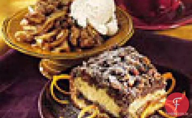Creme azedo-bolo de café laranja com Chocolate-pecan Streusel