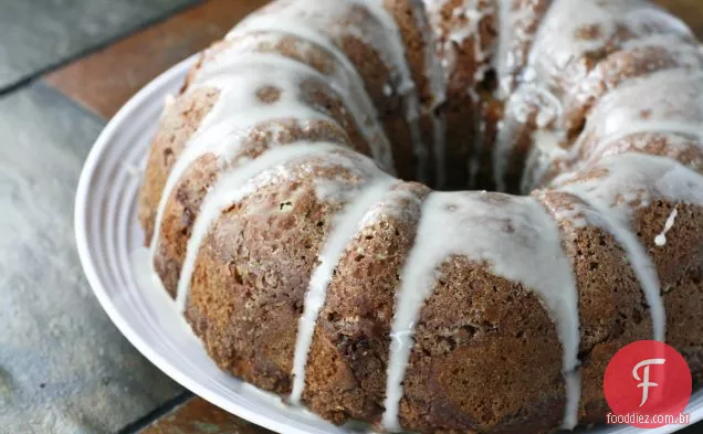 Bolo De Café Com Creme Azedo De Abóbora De Maçã Com Esmalte De Cidra De Maçã