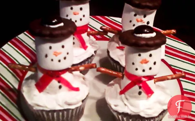 Snowman Cupcakes