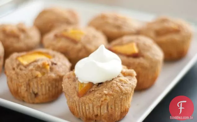 Nectarina Leitelho Cupcakes Com Mel Chantilly