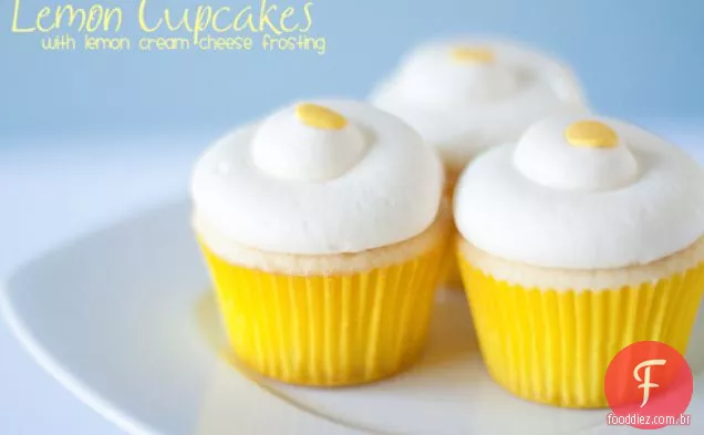 Cupcakes De Limão Com Cobertura De Cream Cheese