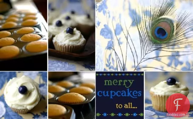 Cupcakes de baunilha com açúcar mascavo