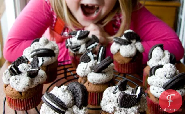 Biscoitos E Creme Chocolate Chip Oreo Cupcakes