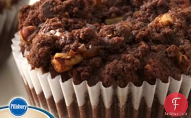 Chocolate-caramelo migalhas Cupcakes