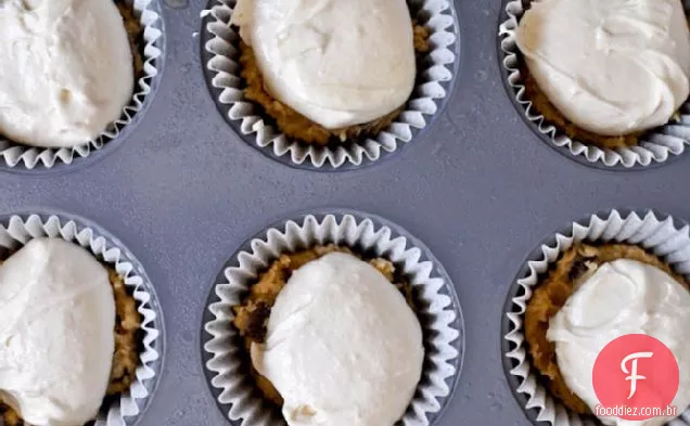 Chocolate Chewy Chip Cookie Bottomed Cupcakes
