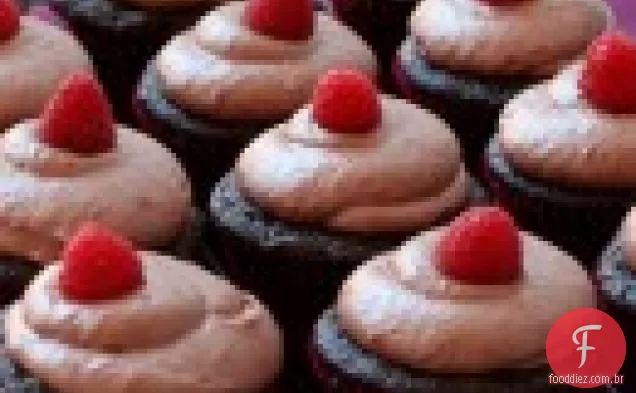Chocolate Balsâmico Framboesa Cupcakes