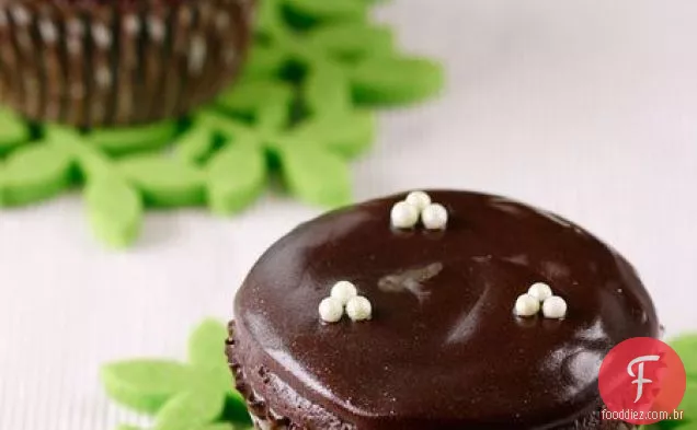 Cupcakes de Chocolate com creme de hortelã