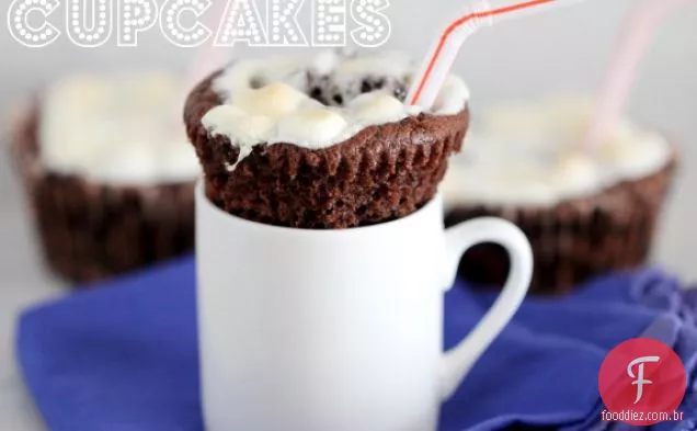 Cupcakes De Chocolate Quente Com Hortelã Beijou Centros