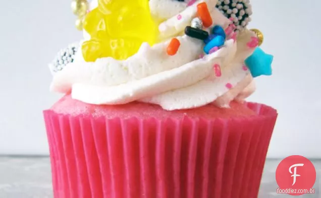 Cupcakes De Baunilha Rosa Elétrico