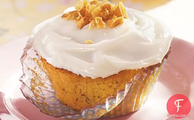 Cupcakes de Banana com cobertura de Cream Cheese