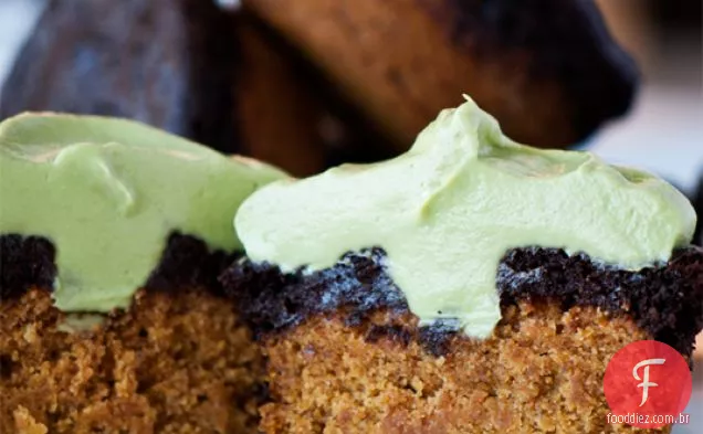 Brownie abóbora Cupcakes com abacate Banana geada (glúten-f