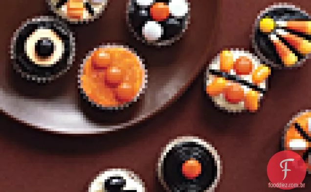 Mini Cupcakes De Abóbora De Halloween