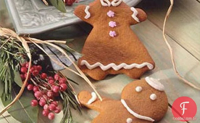 Pessoas De Pão De Gengibre Com Especiarias Laranja