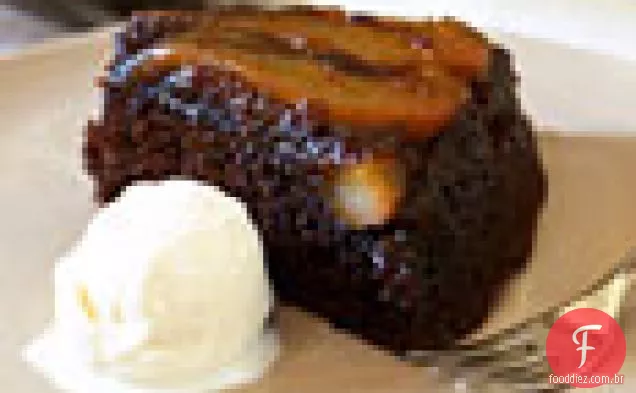 Bolo De Gengibre De Pêra De Cabeça Para Baixo
