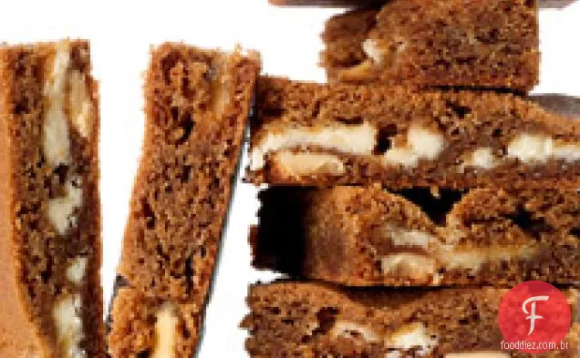 Chocolate branco-Blondies de gengibre