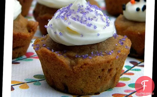 Muffins De Gengibre De Abóbora Com Cobertura De Queijo Creme De Laranja