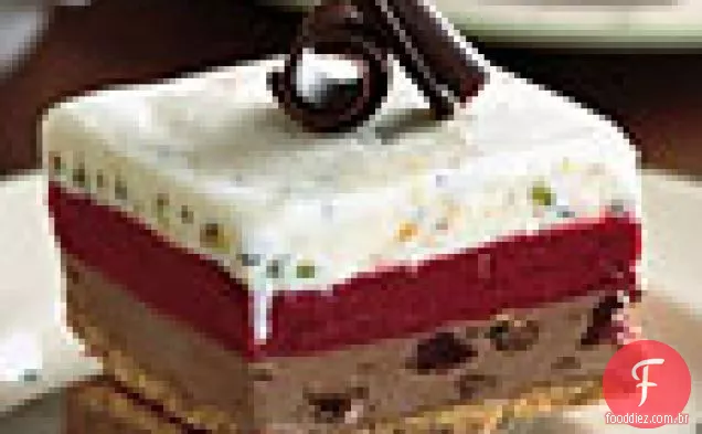 Chocolate-Cereja, pistache e bolo de Sorvete De Framboesa