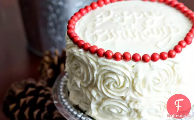Bolo De Camada De Cheesecake De Veludo Vermelho