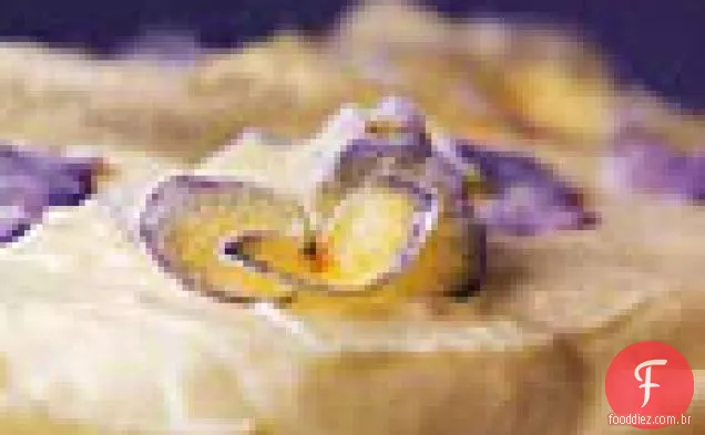 Bolo de camada de Limão Com Cobertura de Creme De Limão