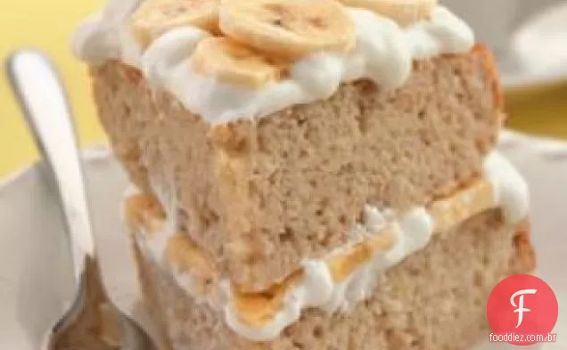 Bolo De Camada De Creme De Banana