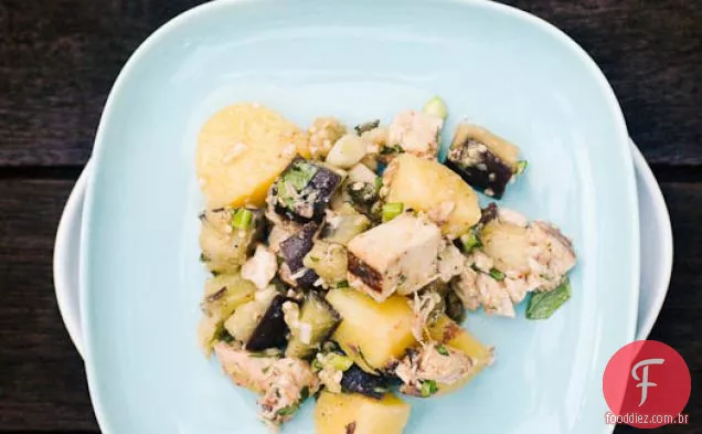 Salada De Espadarte Grelhada, Berinjela E Batata