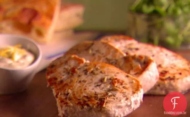 Espadarte Panini com rúcula e Aioli de limão