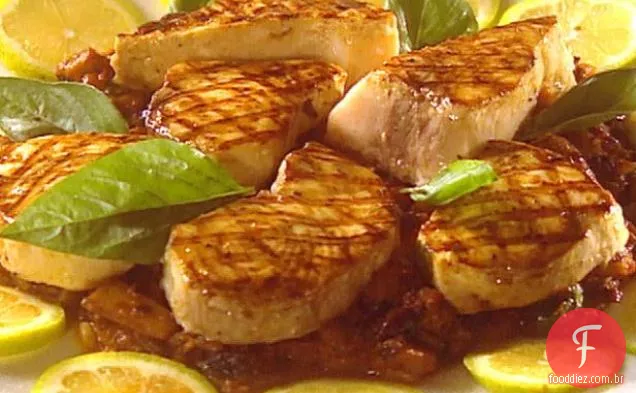 Espadarte E Caponata Di Melanzanes