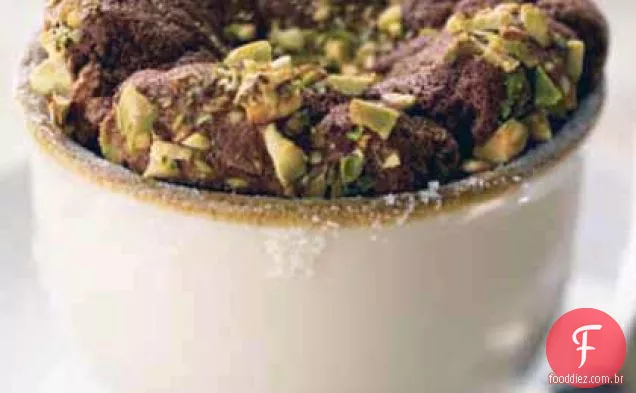 Suflês de Chocolate com pistache