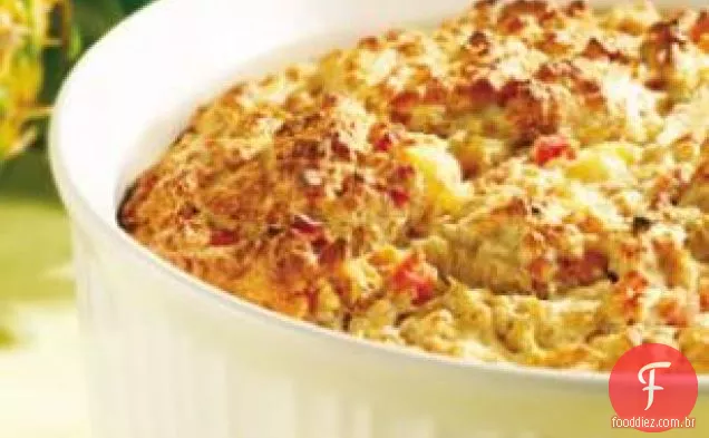Soufflé De Pão De Abacaxi E Presunto