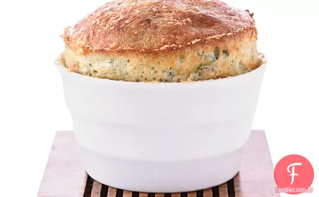 Suflês de espinafre e Roquefort