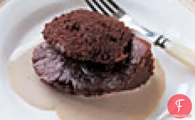 Soufflé de Chocolate agridoce com molho de Creme Earl Grey
